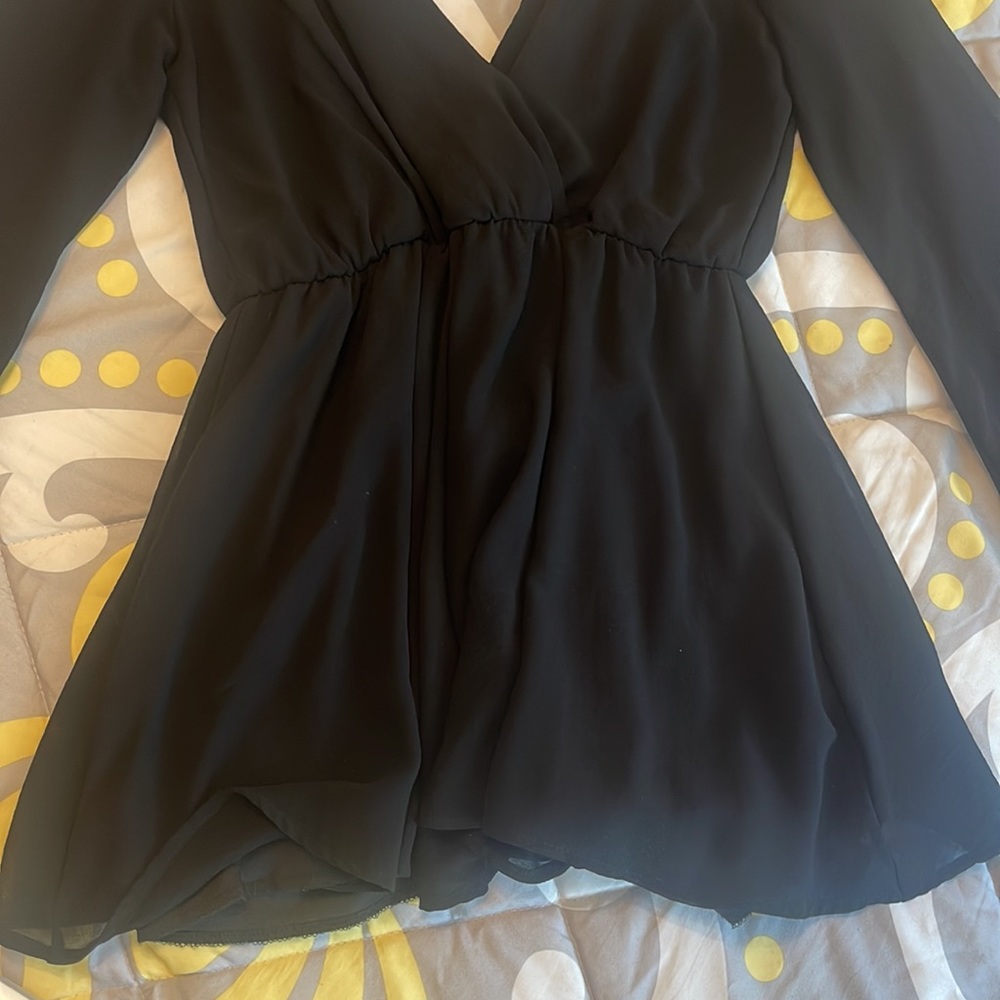Final Touch Sheer Black romper - Picture 6 of 7